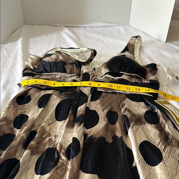 Black and White Sleeveless Midi Sundress for Cocktail Laura Vann - Picture 4 of 7